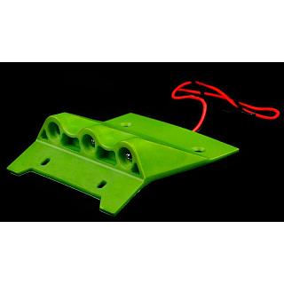Baja LED Lighted Roof Scoop with 3 LED Lights Green Nylon